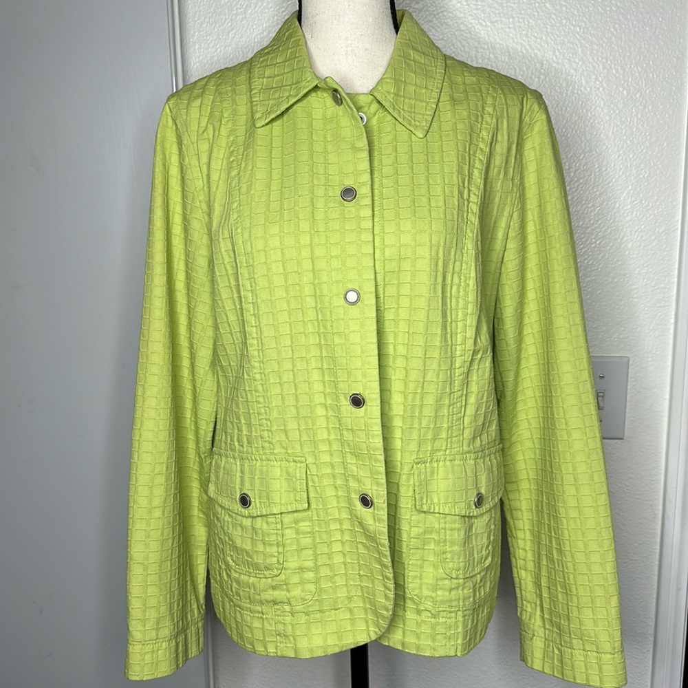 Cold water creek lime green jacket